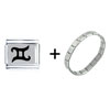  Gemini  Horoscope Symbol Italian Charm Bracelet