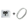  Aries  Horoscope Symbol Italian Charm Bracelet