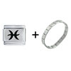  Pieces  Horoscope Sign Italian Charm Bracelet