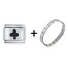  Black  Cross Italian Charm  Bracelet  FBT_R406_STARTER