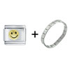 Gold Happy  Face  Italian Charm Bracelet