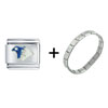  Blue   Bird  Combination Italian Charm Bracelet
