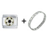 Soccer Ball  Gold   Italian   Charm  Bracelet