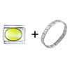 Yellow  Stone   Italian   Charm  Bracelet