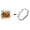  November  Topaz Color Big Oval  Birthstone  Italian Charm  ... 