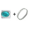  December  Blue Zircon Color Oval Topaz Italian Charm Bracelet