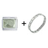 Chinese  Patience White Italian Charm Bracelet