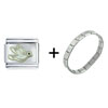  Peace  White  Dove  Italian Charm Bracelet
