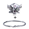Crystal Leaf Pattern European Bead Bracelet Combination