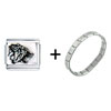 Tiger Cat Italian  Charm   Bracelet 
