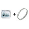 Usa New York City Combination  Italian  Charm Bracelet