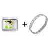 Lady Green Kimono Italian Charm Bracelet