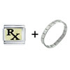 Rx Pharmacy  Symbol  Italian Charm Bracelet