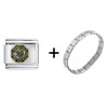 Chinese Mirror Italian Charm Bracelet