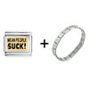 Mean  People  Suck Italian Charm Bracelet
