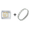 White Milk Carton Italian Charm  Bracelet 