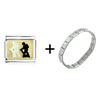 Two  People  Hiking Italian Charm Bracelet