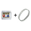  Made  In The Usa Combination  Italian   Charm  Bracelet