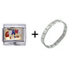 Grand Slam  Hand   Painted  Italian Charm Bracelets  ... 
