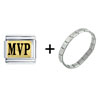  Black  Mvp Italian Charm  Bracelet 