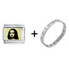  Black  Mona Lisa Italian Charm  Bracelet 