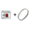 Server With Fancy  Food  Combination  Italian  Charm Bracelet