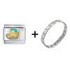  Baby  Taking Shower Italian Charm  Bracelet 