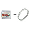  Travel  Van Italian Charm Bracelet