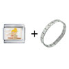 Girl Loves  Dad   Italian  Charm Bracelet