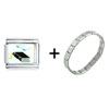 Reading  Book  And Glasses Combination  Italian   Charm  Bracelet