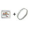 Funky Monkey  Italian  Charm  Bracelet 