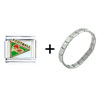 Football Helmet And  Ball  Italian Charm Bracelet