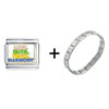 Love Faith Peace Harmony Combination Italian Charm  Bracelet 