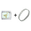 Kitty Cat Square Combination  Italian  Charm Bracelet