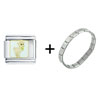 Small Eating Donkey Combination  Italian  Charm Bracelet