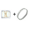 Enamel  Painted Cute Bunny Italian Charm Bracelet