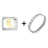 Happy Cheerful Pig Italian  Charm   Bracelet 