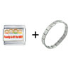  Family  Is #1 For Me Combination Italian Charm Bracelet