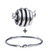Whorl Pattern  European   Bead   Bracelet  Combination