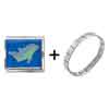 Whale  Hand   Painted  Italian Charm Bracelets FBT_T018_STARTER