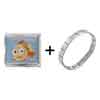 Cartoon Fish  Hand   Painted  Italian Charm Bracelets