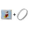 Stocking And  Bear  Hand Painted Italian Charm Bracelets  ... 
