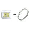 Gold Plated Letter B Italian  Charm   Bracelet 