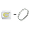 Gold Plated  Letter   C  Italian Charm Bracelet