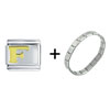  Gold  Plated Letter F Italian  Charm   Bracelet 