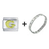  Gold  Plated Letter G Italian  Charm   Bracelet 