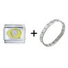  Gold  Plated Letter Q Italian  Charm   Bracelet 