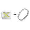  Gold  Plated Letter X Italian  Charm   Bracelet 