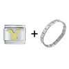  Gold  Plated Letter Y Italian  Charm   Bracelet 