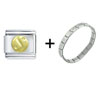Gold Yin And Yang Italian Charm Bracelet